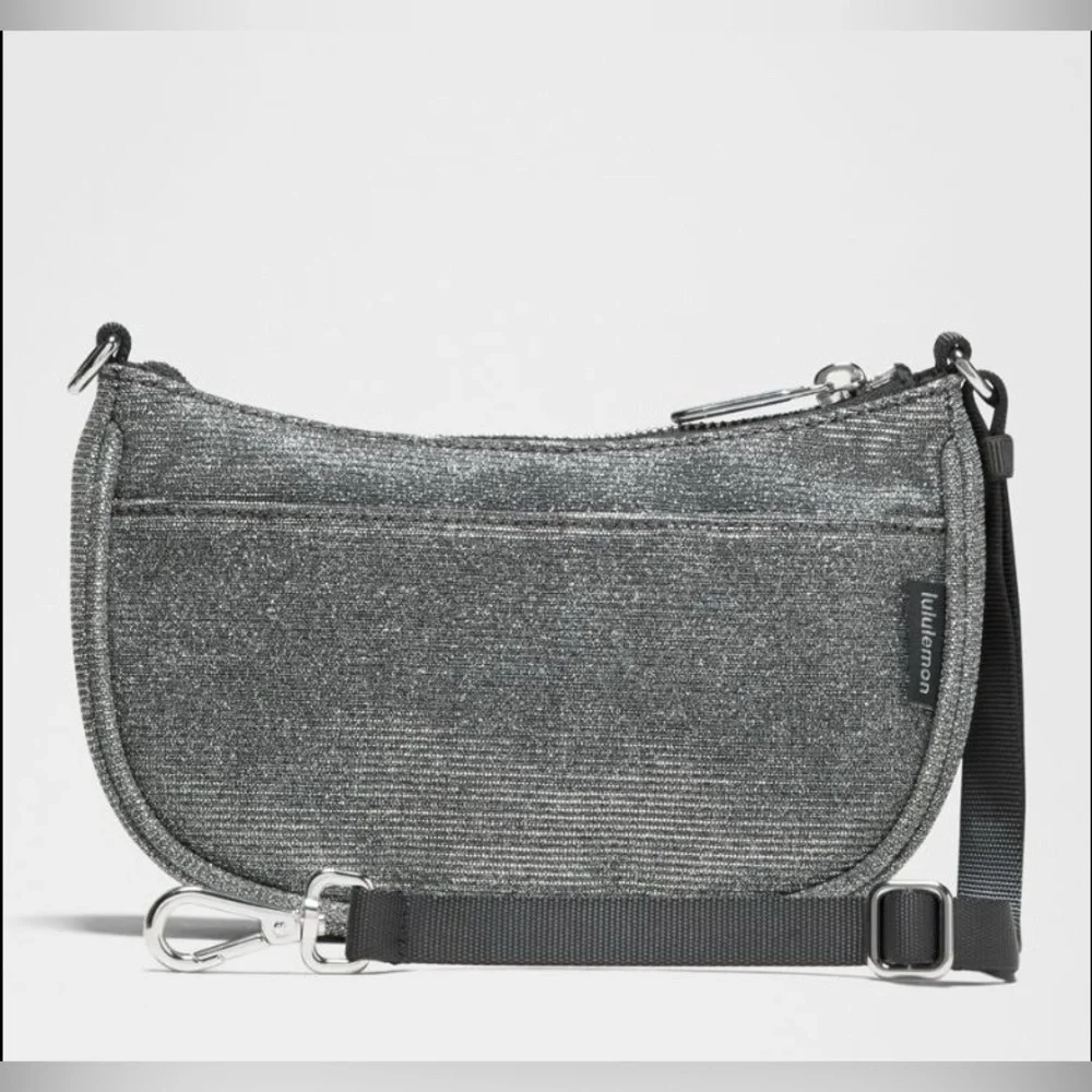 🖤🍋LULULEMON City Essentials Mini Shoulder Bag 1L Glitter Dark Graphite Grey